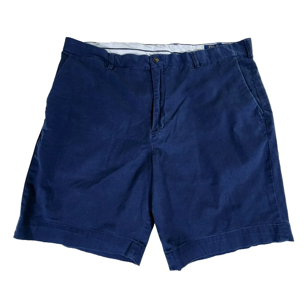 Polo Ralph Lauren Stretch Classic Fit Shorts Mens 40 Blue Chino Golf Preppy 8.5